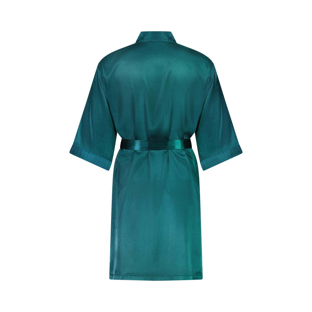 Alexa Satin Robe - Emerald Green