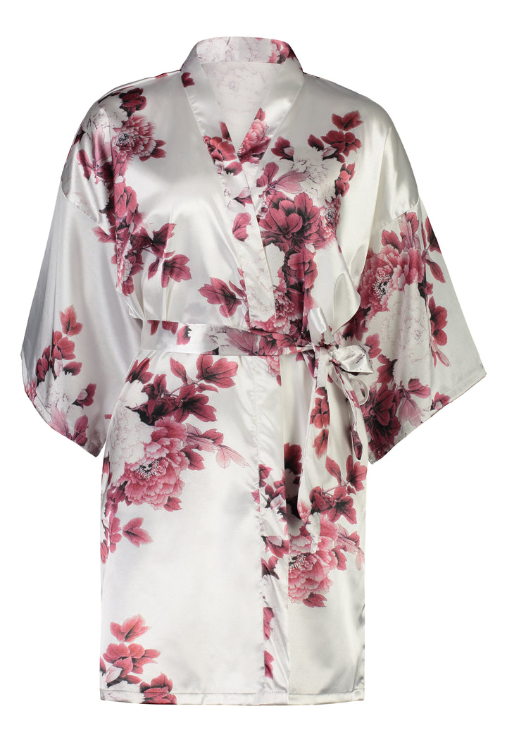 Isla Floral Robe - White