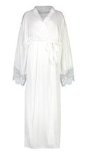 Load image into Gallery viewer, Ava Long Lace Robe - White - O/S - Embroidery RP On Front