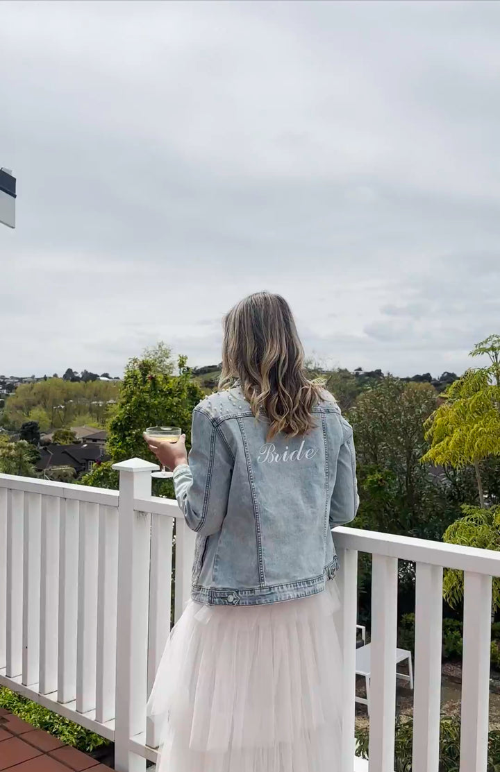 Bridal Pearl Denim Jacket