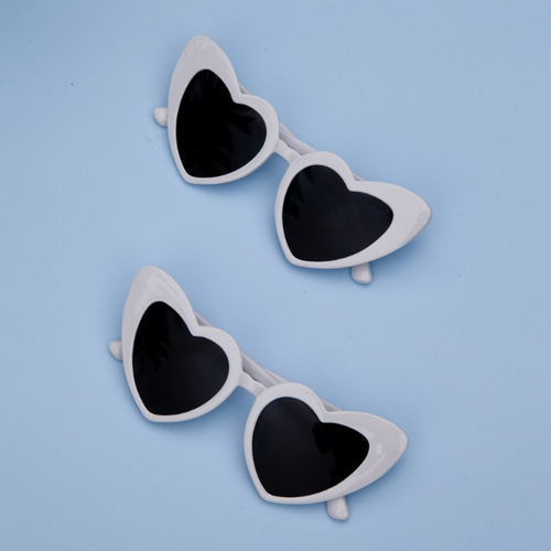 Love Heart Glasses - White