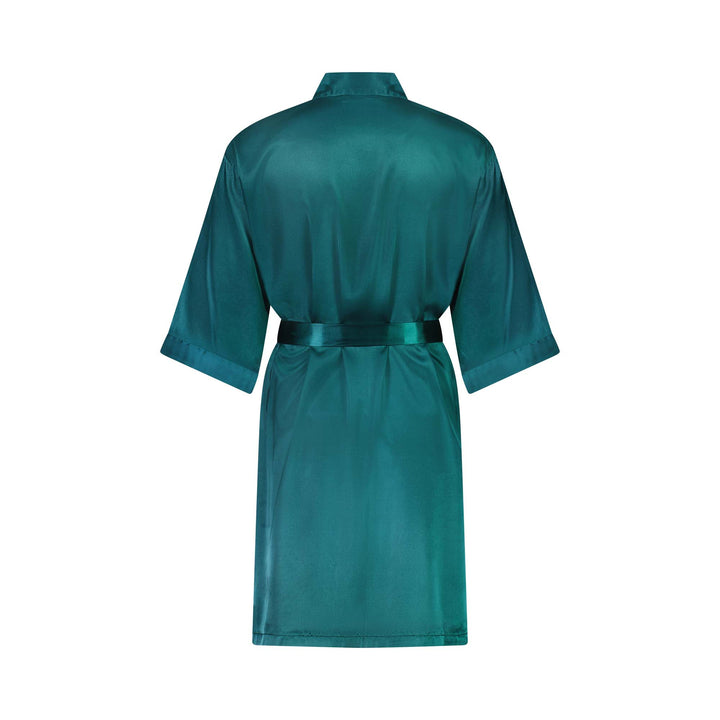 Alexa Satin Robe - Emerald Green