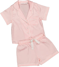 Load image into Gallery viewer, Sienna Mini Short PJ Set - Blush Pink/White - Size 6 - Embroidery A On Pocket
