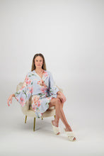 Load image into Gallery viewer, Amelia Cotton Floral Robe - Baby Blue