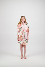 Load image into Gallery viewer, Amelia Floral Cotton Flower Girl Robe - Blush