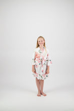 Load image into Gallery viewer, Amelia Floral Cotton Flower Girl Robe - White