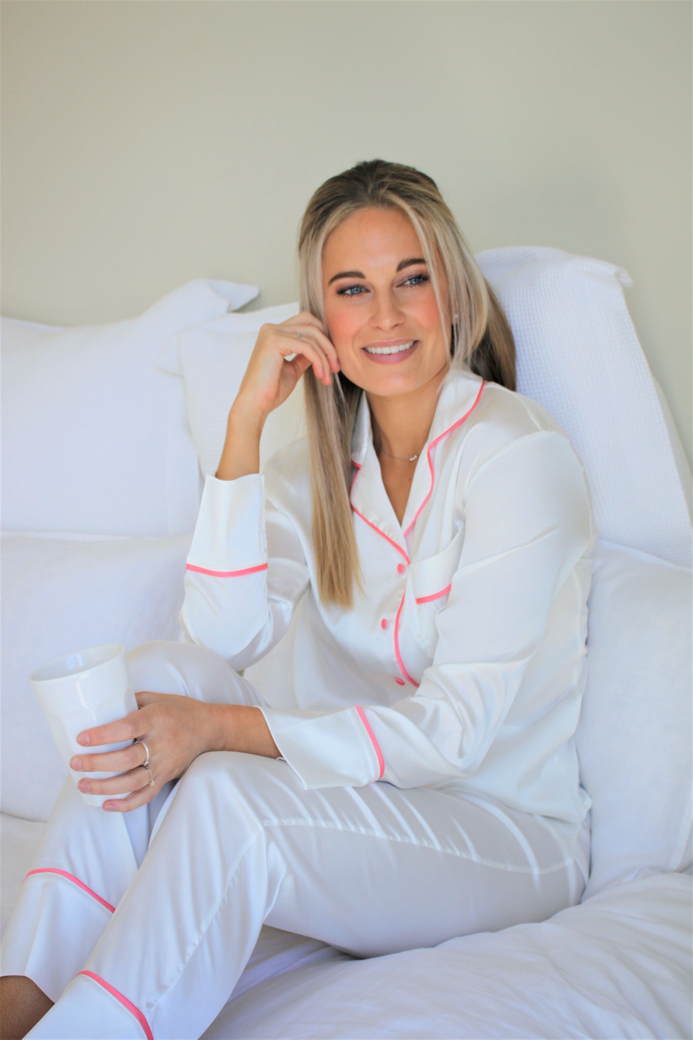 White pj top set