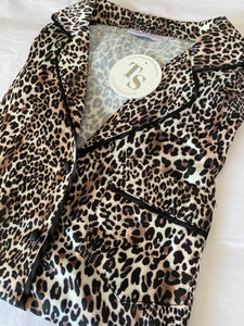 Sienna Short PJ Set - Leopard Print/Black - Size 2XL only!