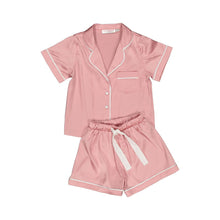 Load image into Gallery viewer, MINI Sienna Short PJ Set - Dusty Rose/White