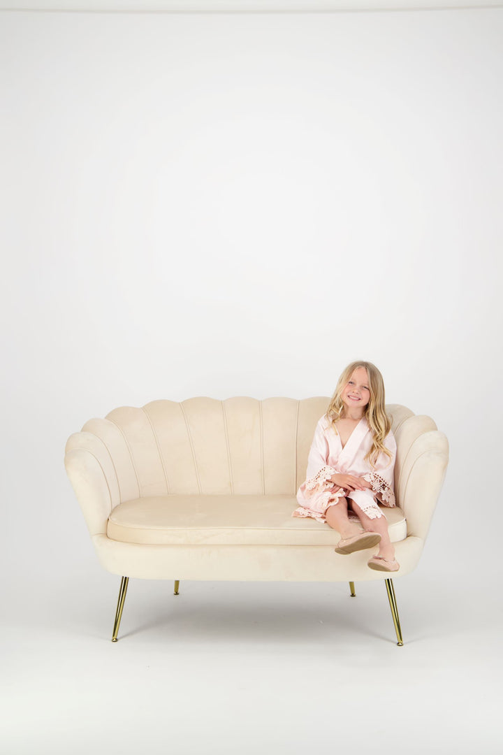 Misha Mini Flower Girl Robe - Blush