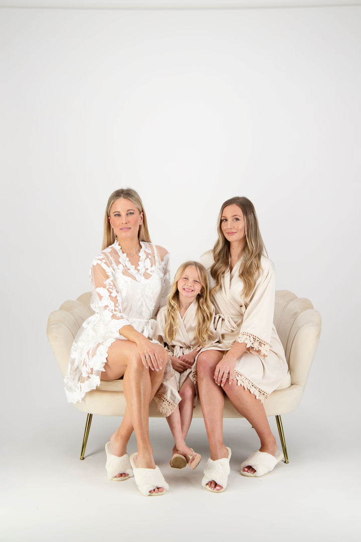 Misha Lace Robe - Champagne