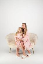 Load image into Gallery viewer, Olivia Cotton Flower Girl Robe - Blush