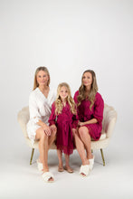Load image into Gallery viewer, Olivia Cotton Flower Girl Robe - Burgundy