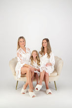 Load image into Gallery viewer, Olivia Cotton Lace Robe - White