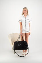 Load image into Gallery viewer, Sienna Short PJ Set - White/ Black