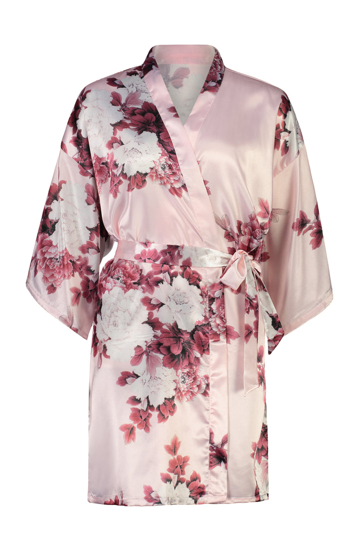 Isla Floral Mini Flower Girl Robe - Blush