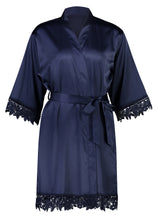 Load image into Gallery viewer, Misha Mini Flower Girl Robe - Navy