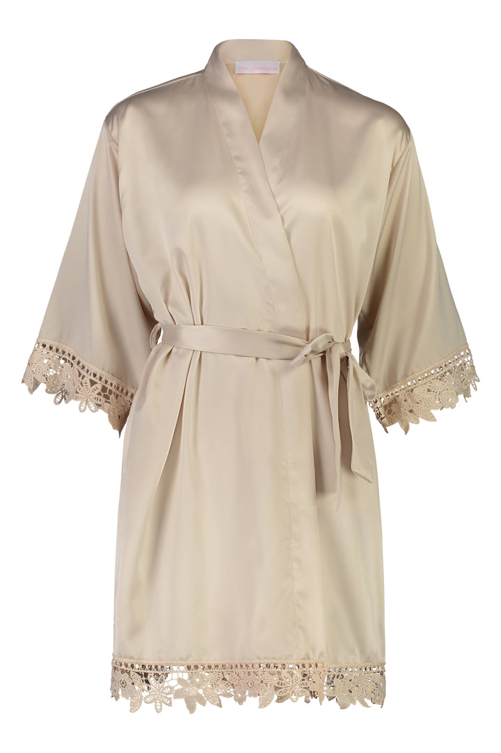 Misha Lace Robe - Champagne