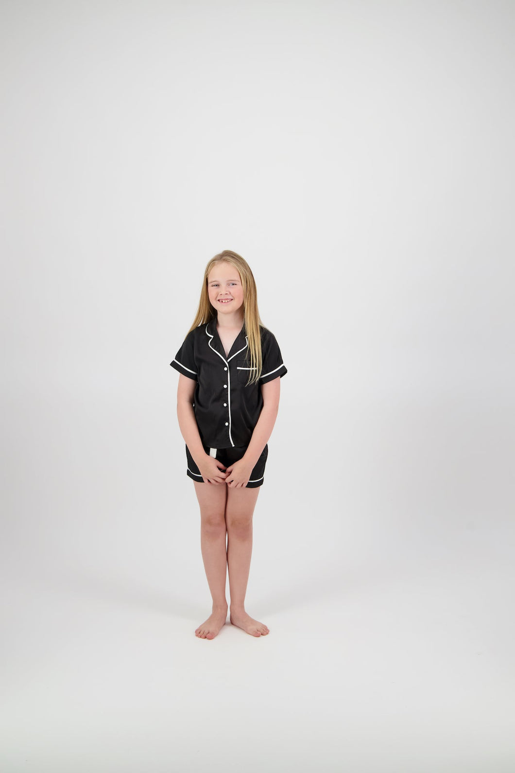 Sienna Mini Short PJ Set - Black/White - Size 8 - Shorts Only