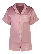 Load image into Gallery viewer, Sienna Short PJ Set - Dusty Rose/White