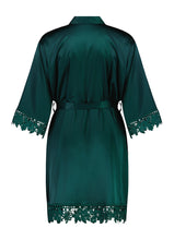 Load image into Gallery viewer, Misha Lace Robe - Forest Green