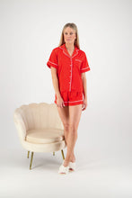 Load image into Gallery viewer, Sienna Short PJ Set - Red/White