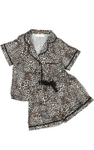 Load image into Gallery viewer, Mini Sienna Short PJ Set - Leopard Print / Black