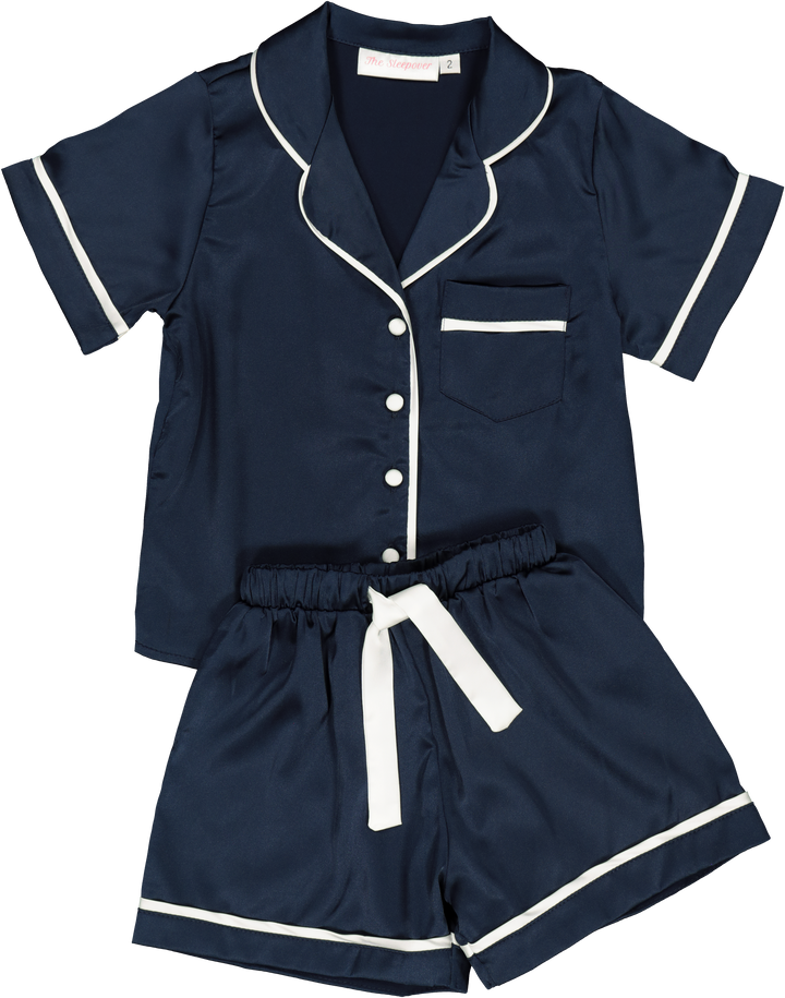Sienna Kids Short PJ Set - Navy/White