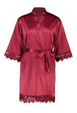 Load image into Gallery viewer, Misha Lace Robe - Burgundy