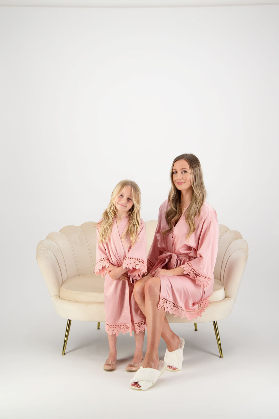Misha Mini Flower Girl Robe - Dusty Rose
