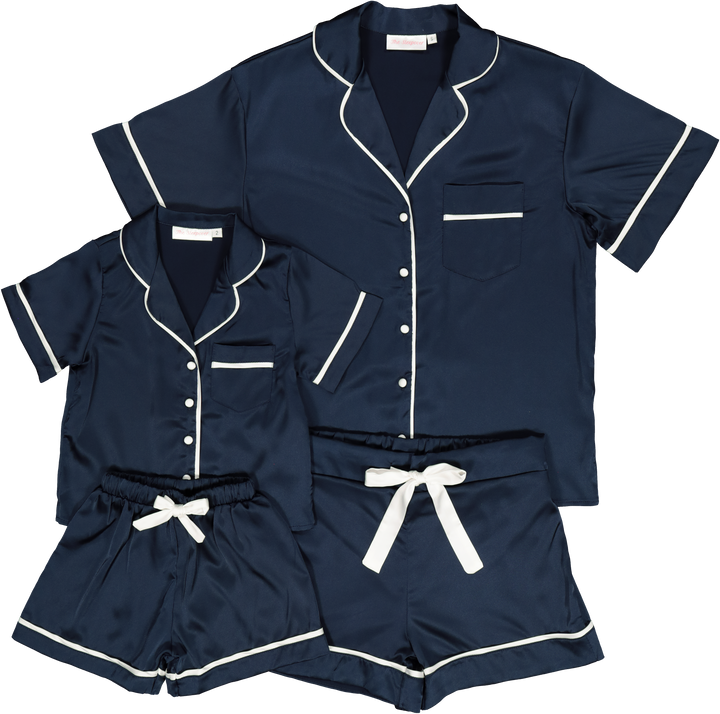 Sienna Kids Short PJ Set - Navy/White