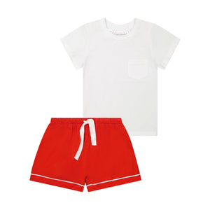Charlie Boy's Red Short PJ Set