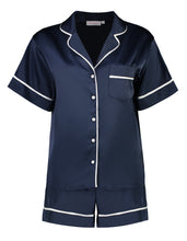 Load image into Gallery viewer, Sienna Short PJ Set - Navy/White